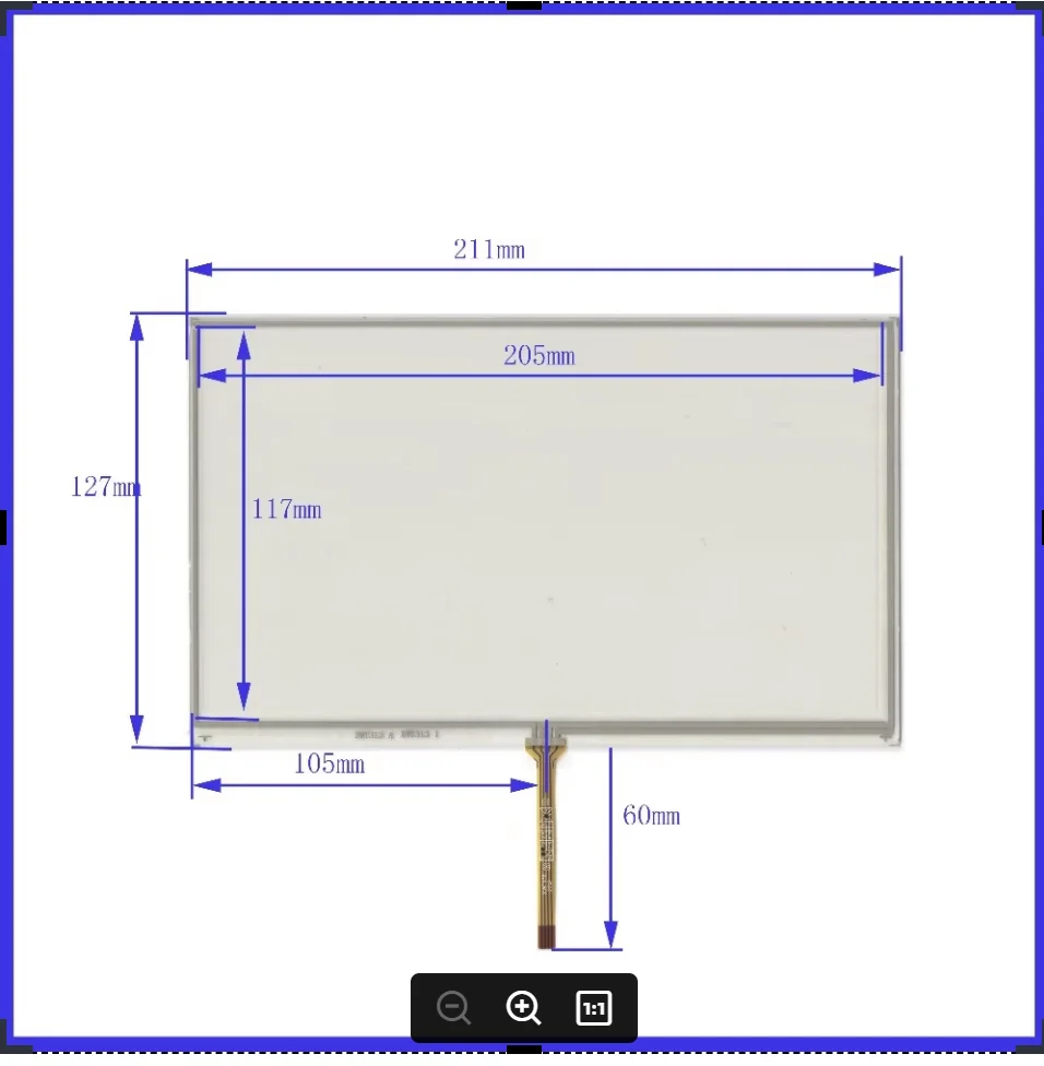 XWT313 9 بوصة 4 خط للوحة شاشة لمس مقاومة السيارة 211 مللي متر * 126 مللي متر هذا متوافق 211*126TouchSensor FreeShipping