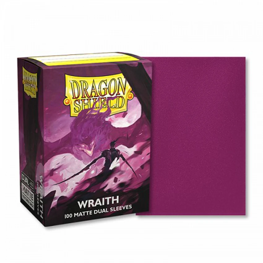 100ct Dragon Shield Dual Matte Tournament Wraith Glacier Lighting Crypt Peach Card Sleeves Magical PKM Cards Protector 66x91mm