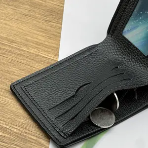 Men's Personalized Relief Leather Wallet, Short Horizontal Money Clip, Eagle Holder, Vintage 10 Main Sales Aguia - №4