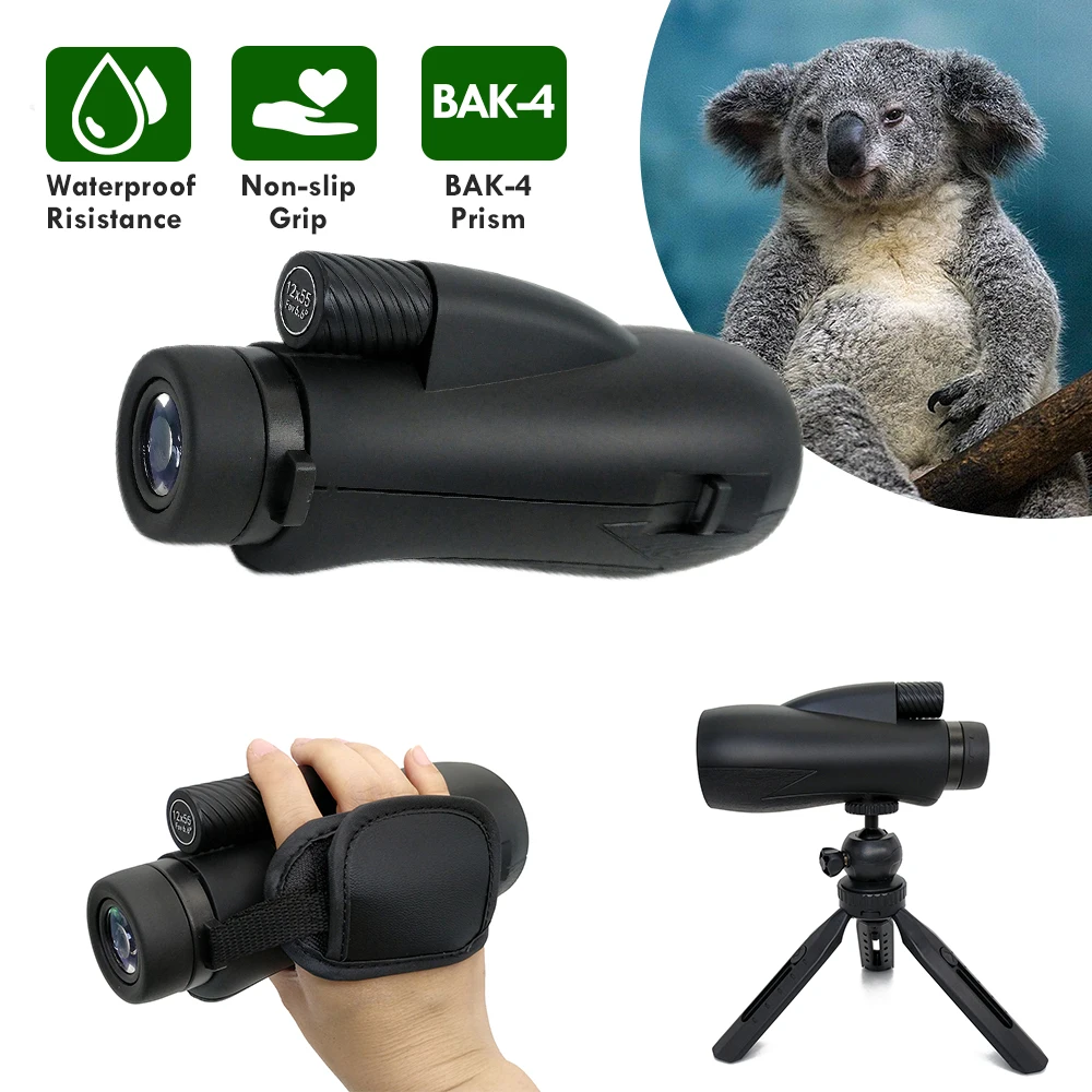 

Powerful Monocular Telescope 12x55 Long Range Starscope WIth Wristband for Hunting Stargazing