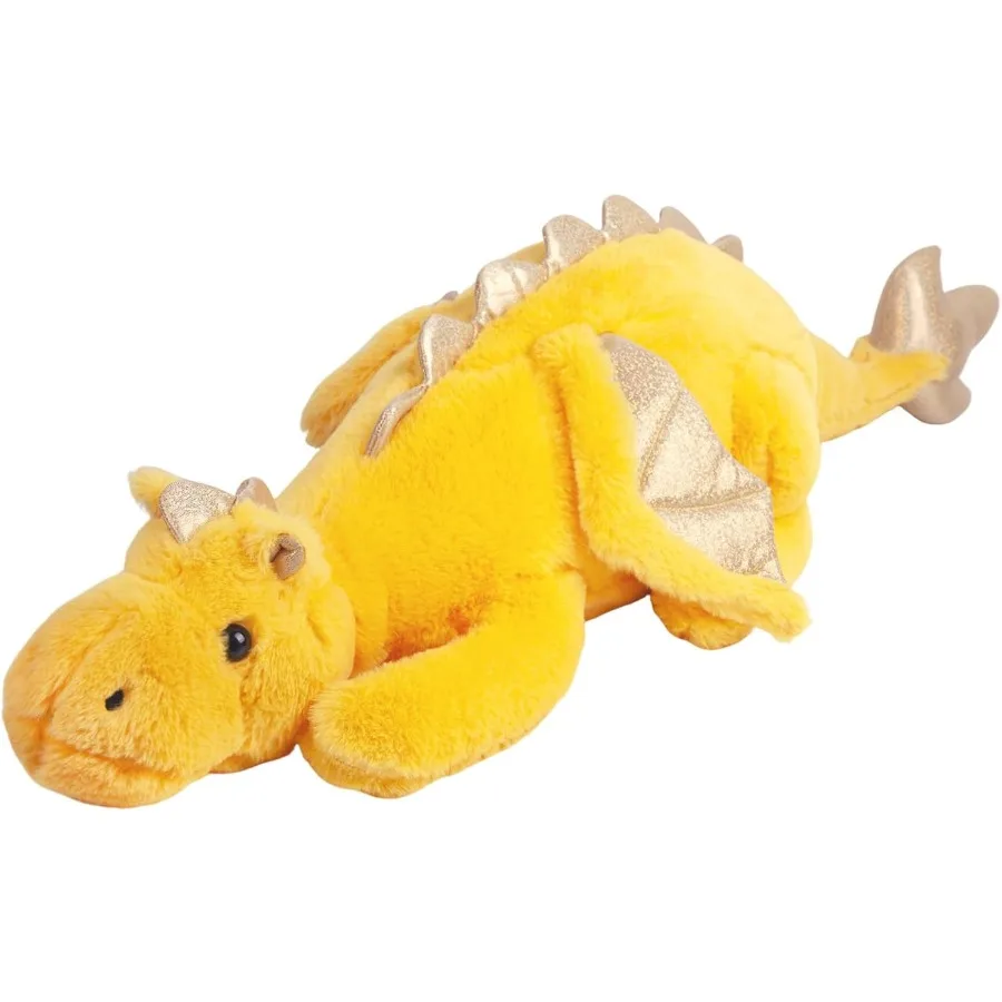 Riesiges 50 Zoll 3 Pfund gelbes Drache-Stofftier mit Flügeln, süßes Plüschtier, flauschiges Jumbo-Dinosaurier-Kissen, weiches grünes Flugsaurier-Plüschtier