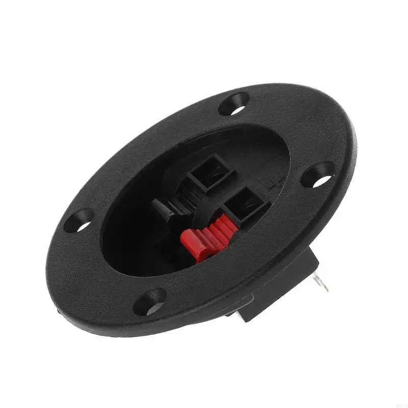R91A 2 pezzi rotondi della piastra per altoparlanti Terminal Push Connector Blocco Blocco Amplificatore Posizionamento Clip a