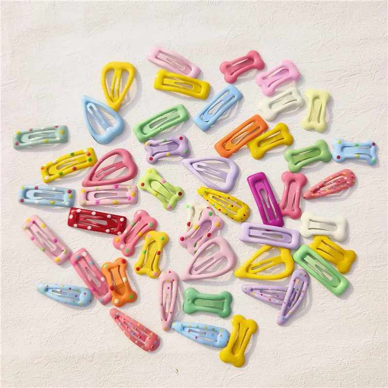 5/10/20pcs Dog Hair Clips Multicolor Barrettes Small Bone Snap Hair Clips for Dog Cat Pet Grooming Bows Pet Hair Accessories