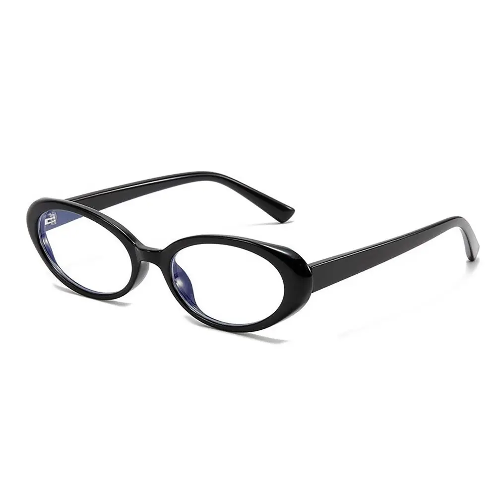 Wykończone okulary dla osób z krótkowzrocznością kobiety Unisex okulary korekcyjne mała elipsa ramka bez makijażu krótkowzroczne okulary