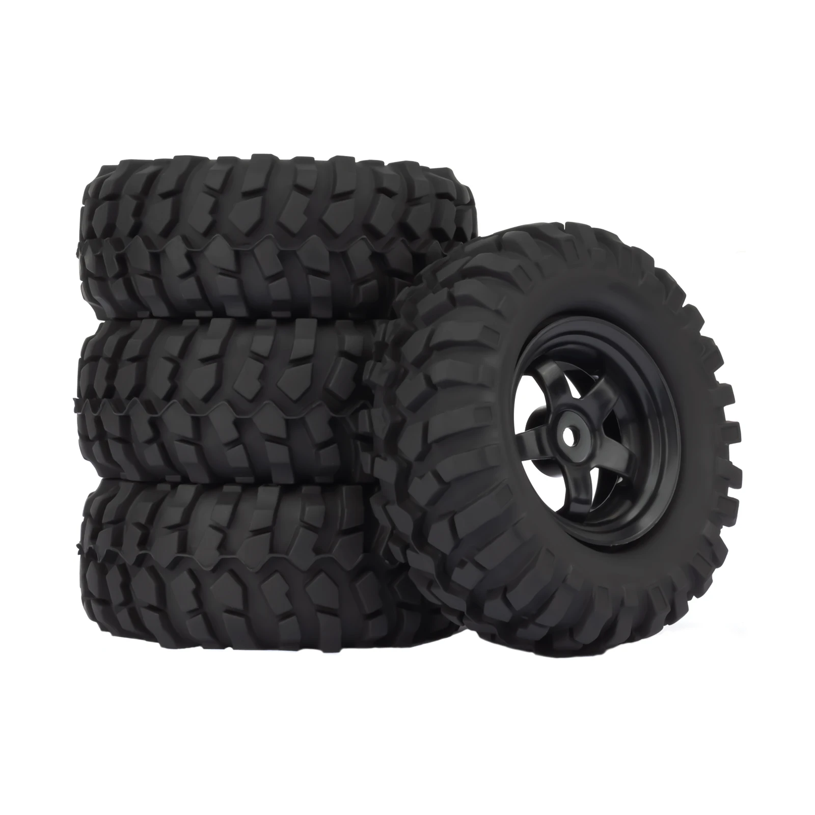 RCXAZ 96 mm 1,9 Zoll Gummifelge und Reifen Beadlock für 1/10 RC Crawler Car HSP Redcat Traxxas AXIAL SCX10 90046 RC4WD D90