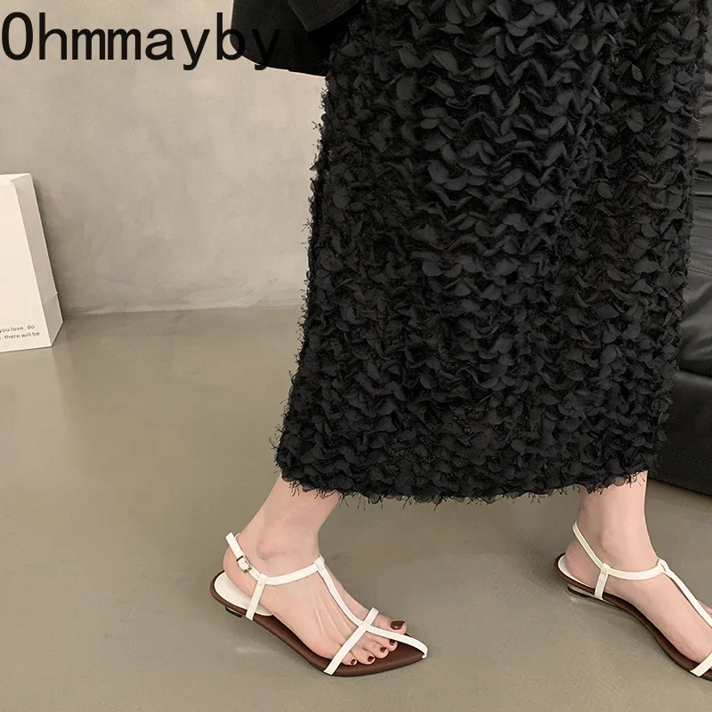 Luxury Designer Summer Woman Sandals Fashion Elegant Narrow Band Shoes Ladies Outdoor Party Dress Pumps