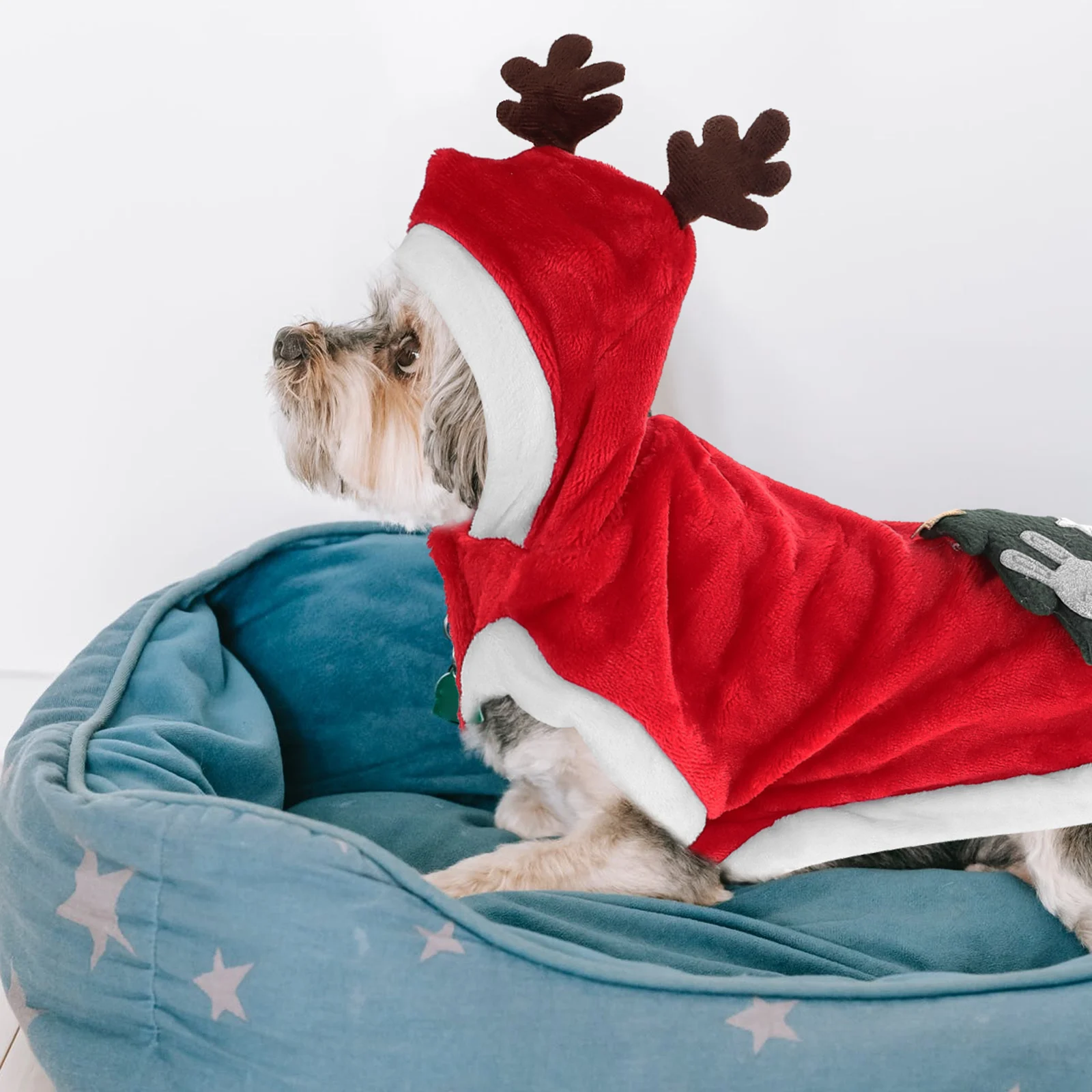 

1pc Christmas Style Dog Clothes Soft Pet Costume For Small Dogs Holiday Party Wear Xmas Outfit Pet Apparel Decorative Garment