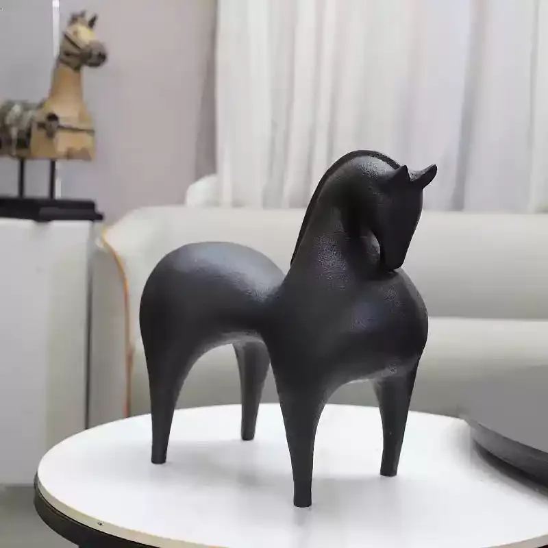 Simple Abstract Datang Horse Ornament Living Room TV Cabinet Success Decoration 36.5*18*34cm