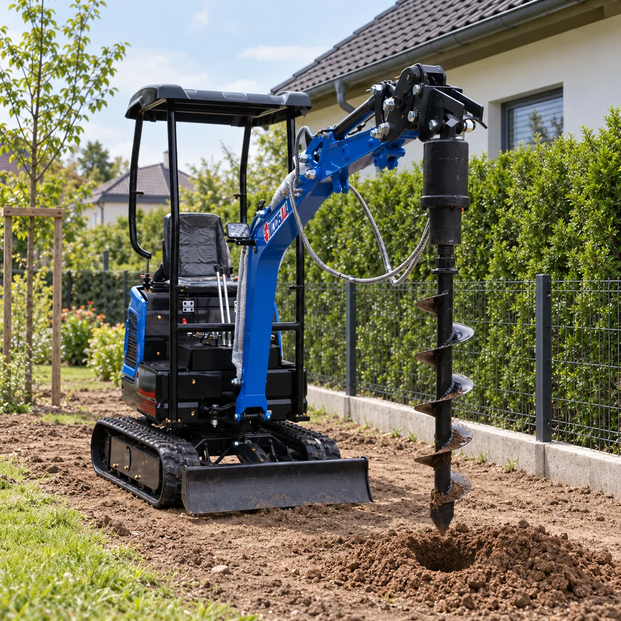 NICOSAIL Tracked Mini Excavator 933mm Compact Width Poland Stock for Greenhouse, Stable and Property Maintenance