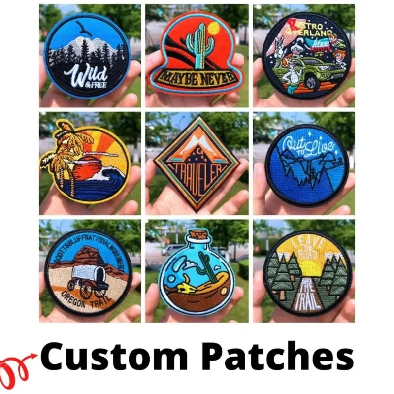 Wholesale Custom Embroidery Patches Bulk Order Personalized Logo Embroidered Badges Clothing Patches Factory Direct Manufacturer