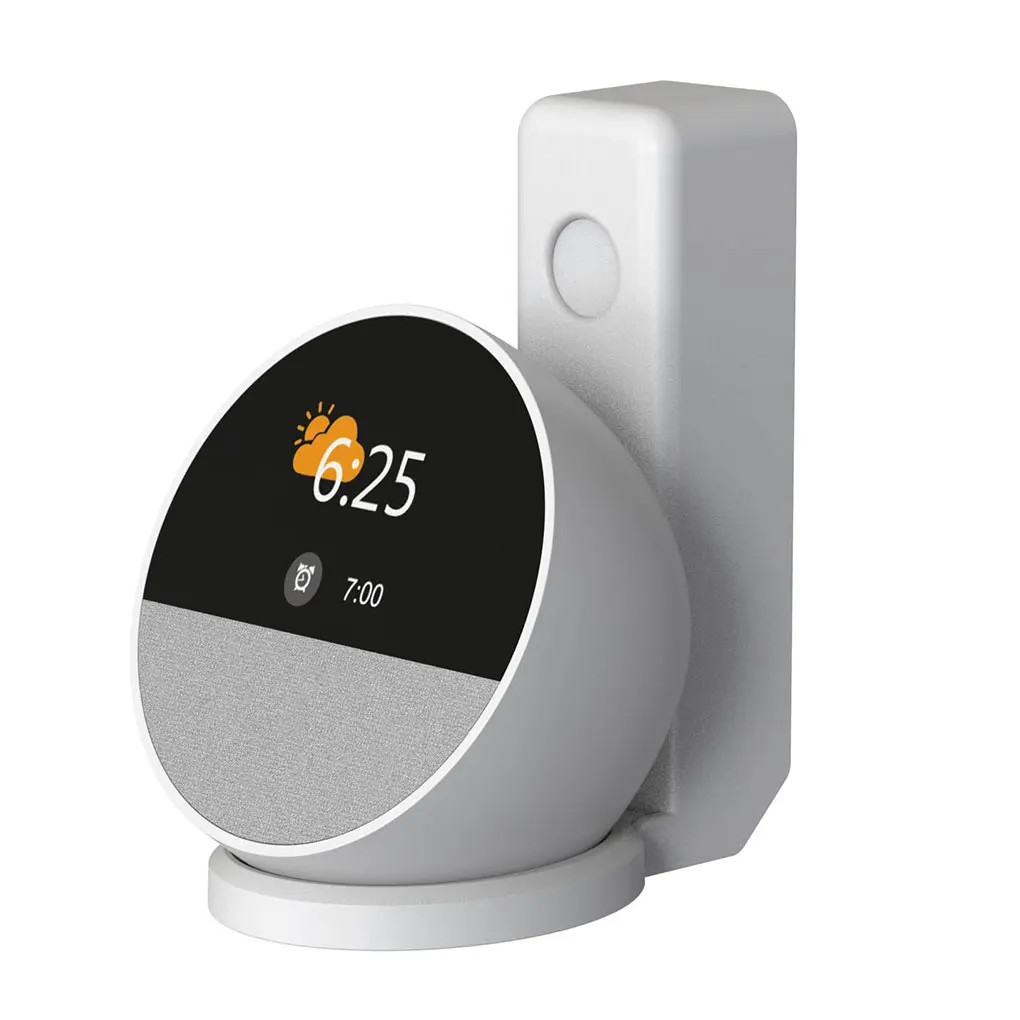 Wall Mount Bracket Charging Cable Storage Bracket Management Space Saving Suitable for 2024 Echo Spot Smart Speaker