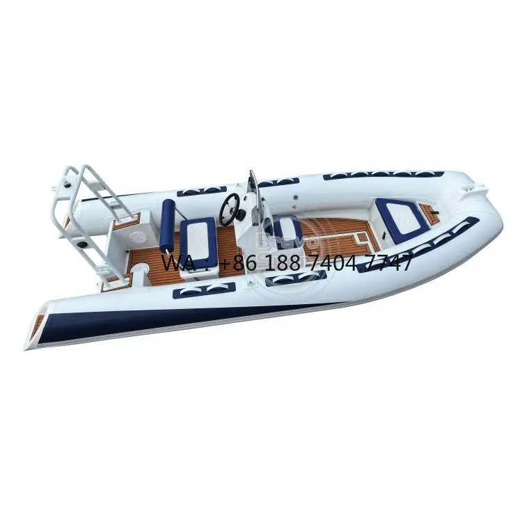 White Double Deep V 480 16ft Rigid Inflatable Aluminum Hull Rib Boats for Outdoor Surfing Activities