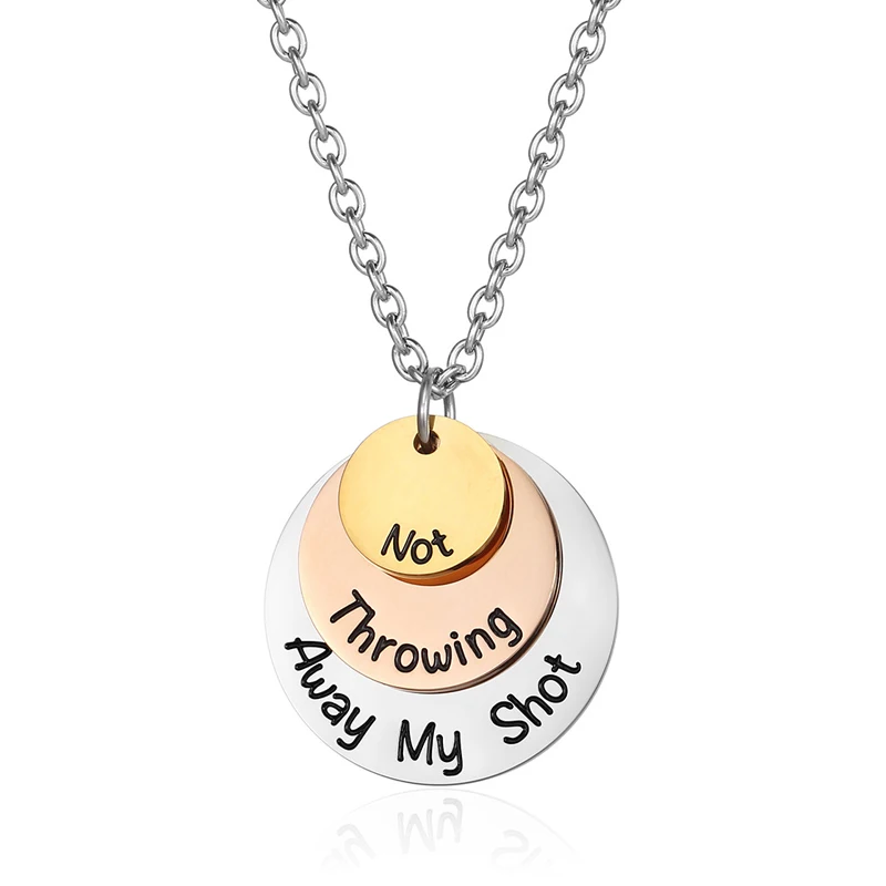 Not Throwing Away My Shot Tri-Layer Necklace for Teen Girls Hamilton Gifts Broadway Musical Inspired Jewelry Necklace