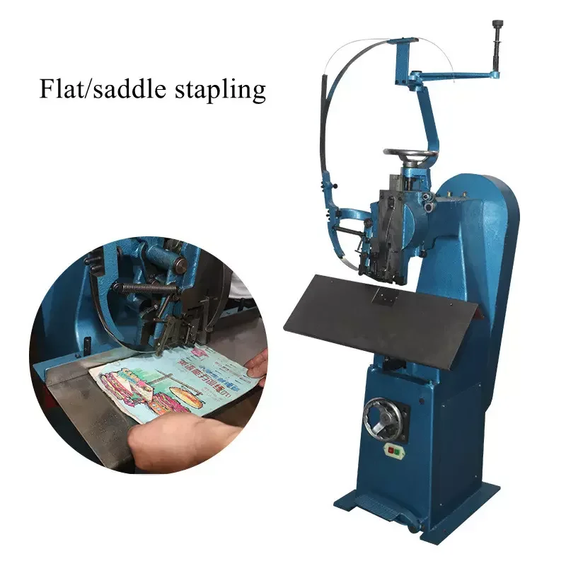 QK-102 Single Head Heavy Duty Saddle Flat Book Semi Automatic Stapler Wire Stitching Machine