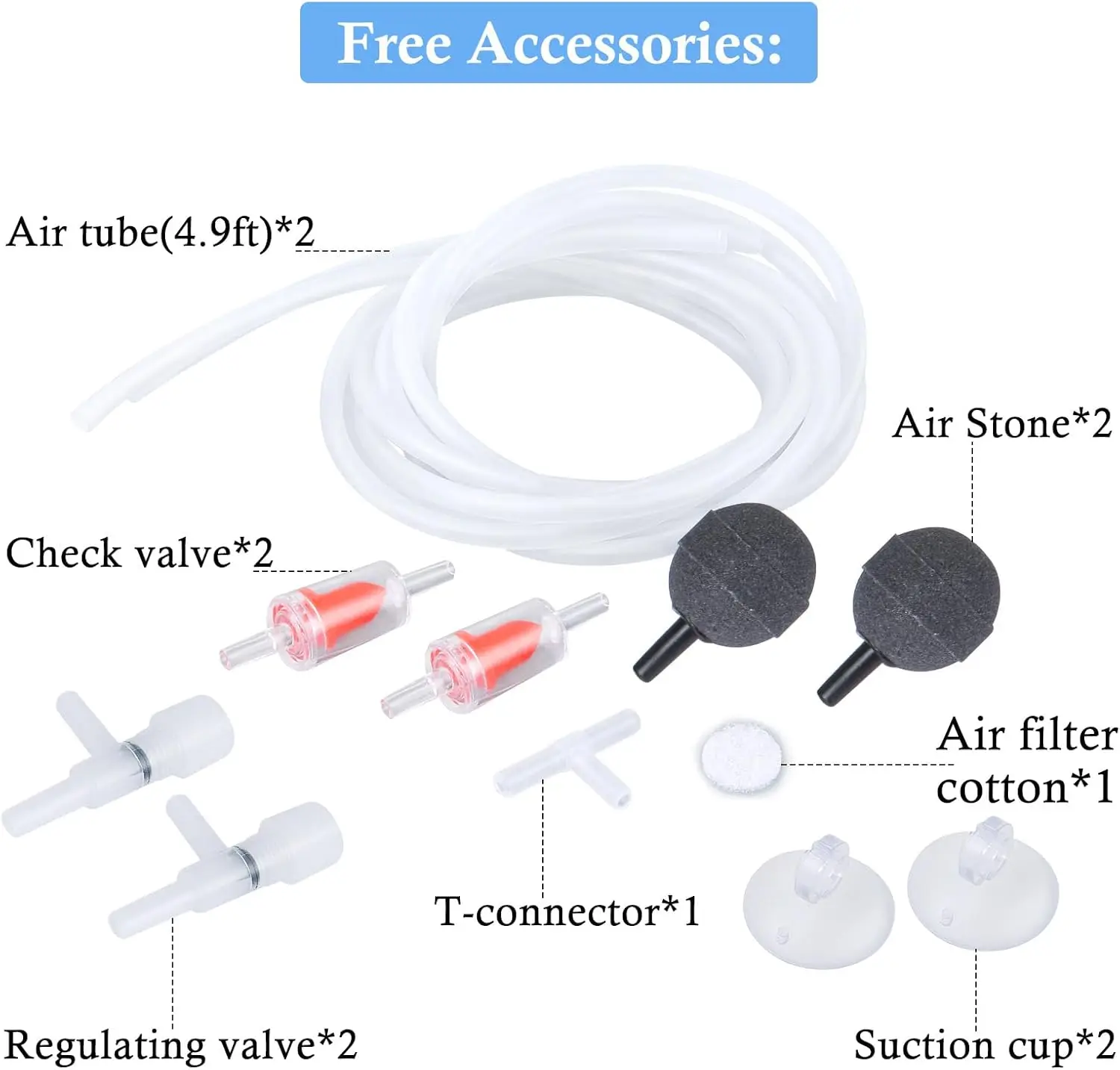 For Hydroponic Fish Tanks, Small Quiet Aquariums, Silent Pumps, Large Fish Tanks, Aerators, Air Compressors, Air Pumps