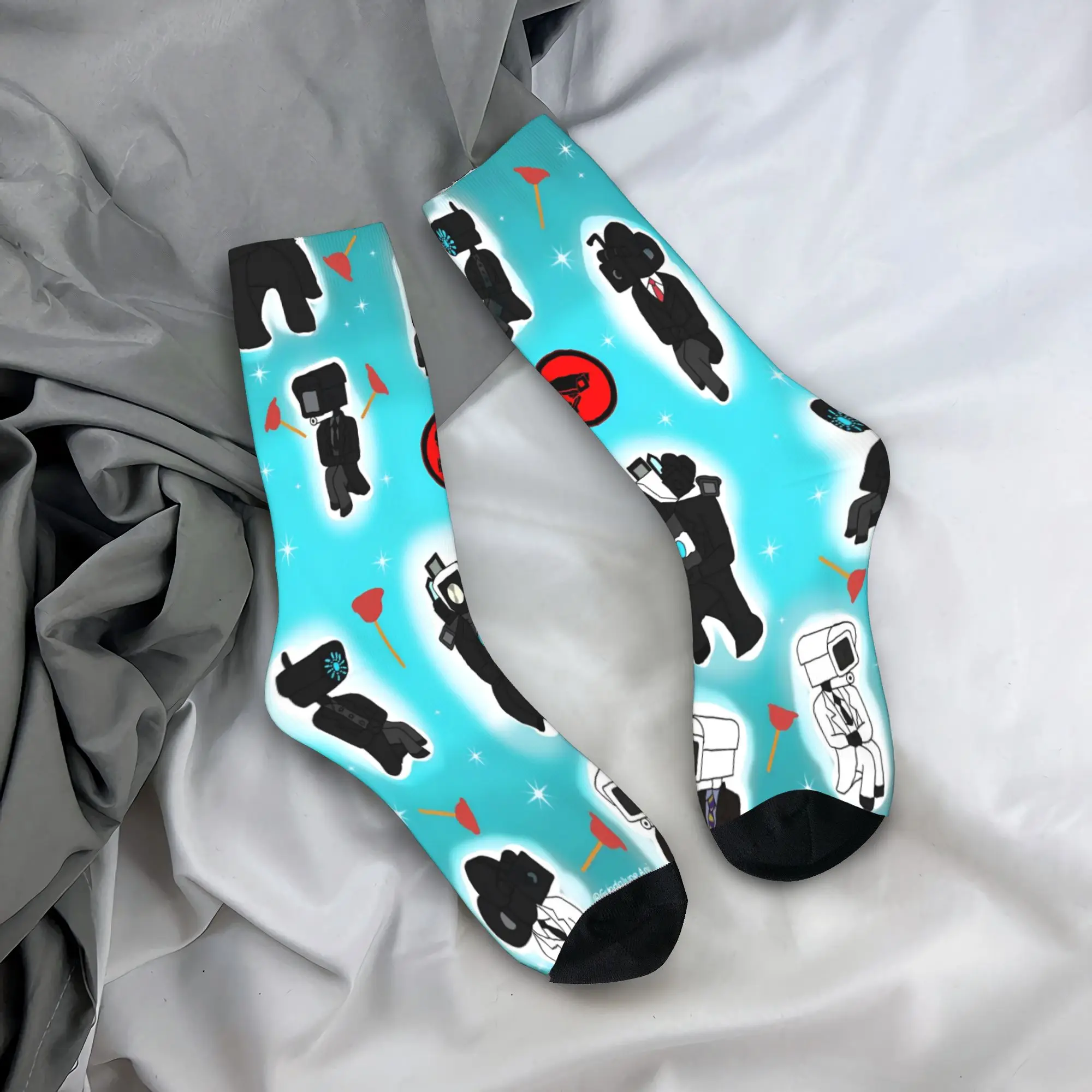 

Мужские носки унисекс Skibidi, унитаз, чулки Speakerman, осенние мягкие носки в стиле Харадзюку, нескользящие носки для занятий спортом на открытом воздухе