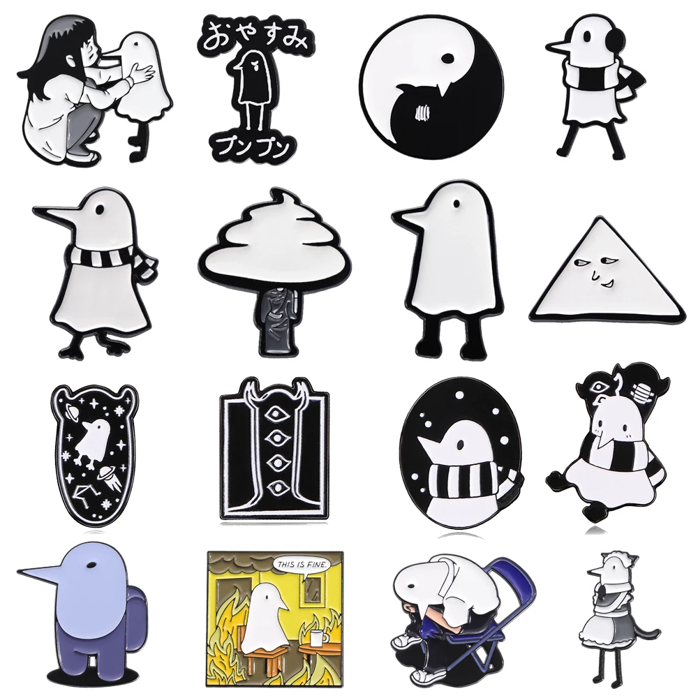 Lindo Anime Oyasumi Punpun alfileres esmaltados personaje de cómic de dibujos animados broche solapa mochila insignia joyería regalos para Fans amigos