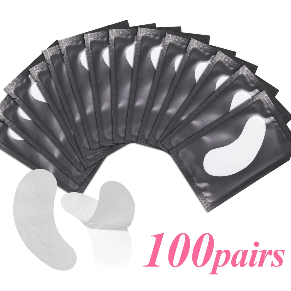 50/100 Pairs Wimpern Pad Gel Patch Unter Augen Gel Pads Wimpern Verlängerung Papier Patches Auge Tipps Aufkleber Wraps Make-Up-Tools