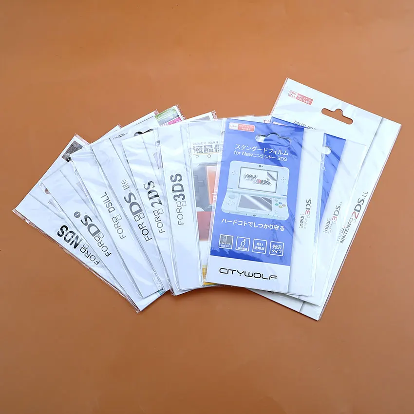 Upper Lower Clear Protective Film For NDS Lite NDSL NDSi XL LL For 2DS 3DS New 2DS 3DS LL XL LCD Screen Protector For PSP3000