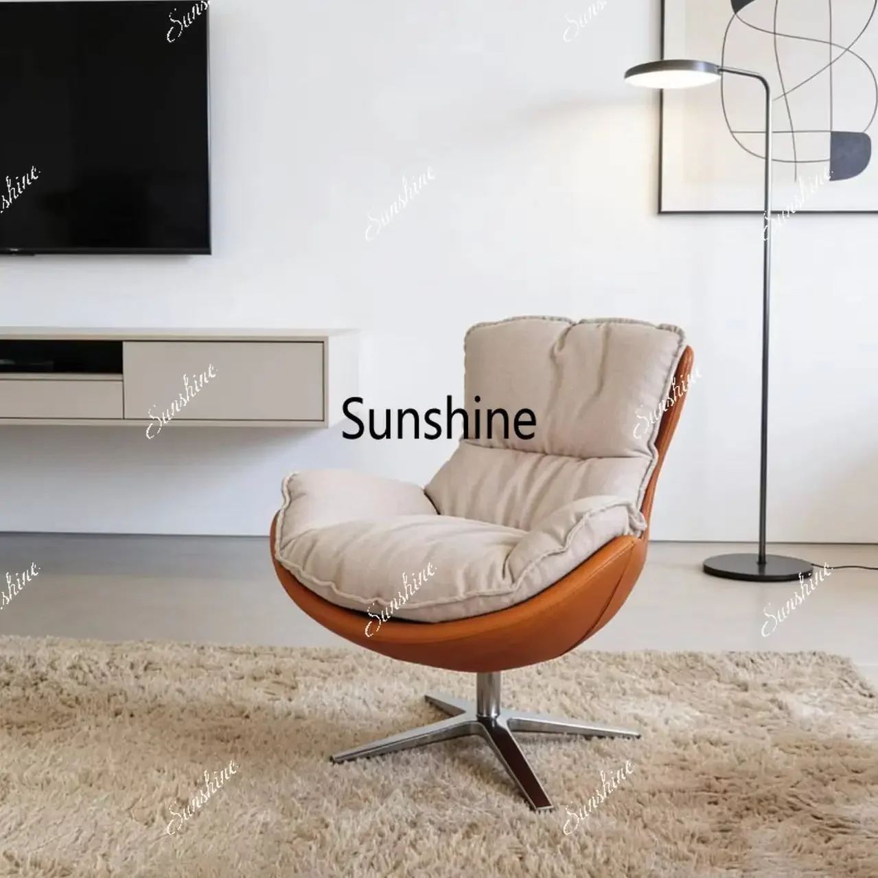 Modern simple wind single sofa chair leisure lazy chair hotel rotating chairTJ