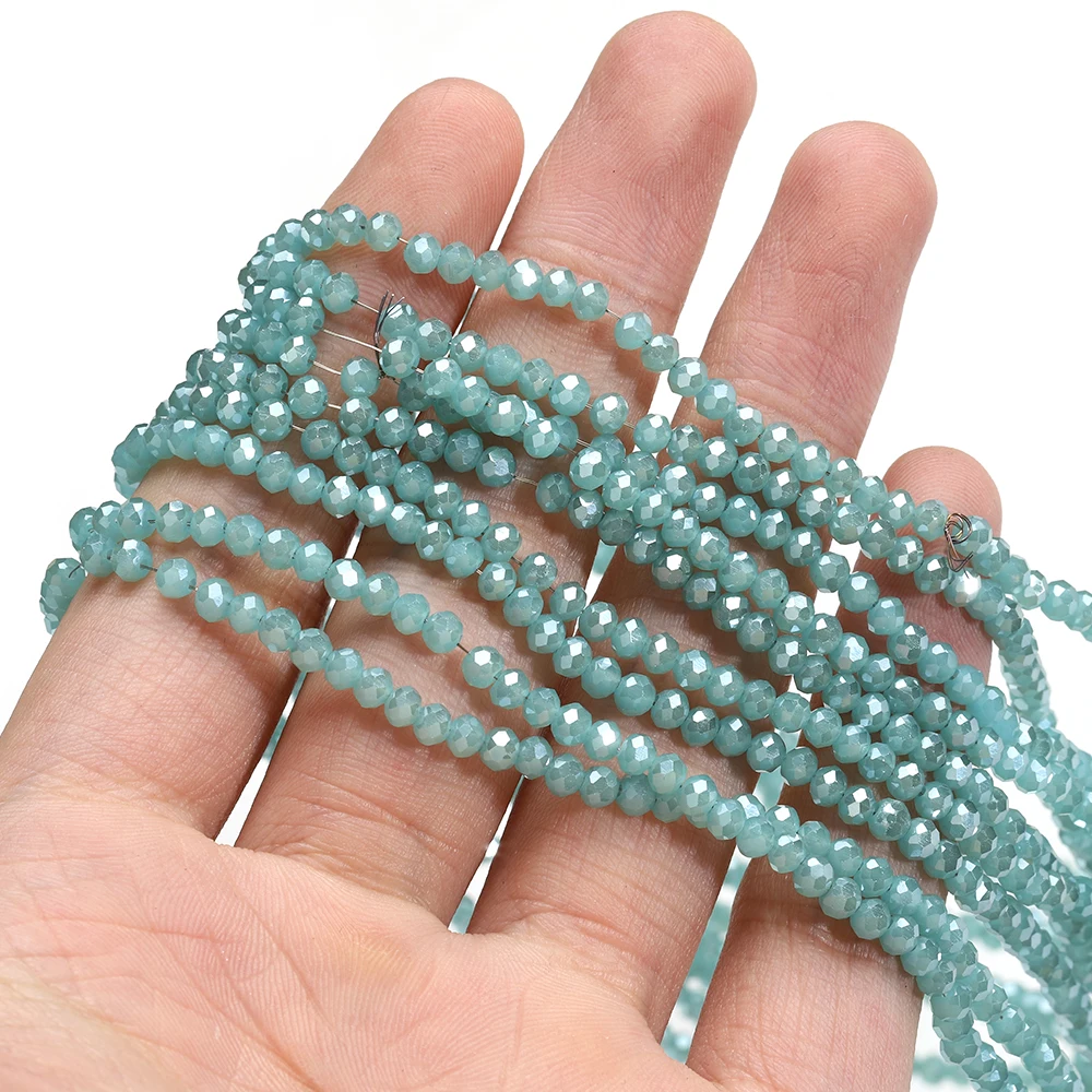 120 stücke/Los 3,6mm Kristallglas Rondelle Perlen Österreich facettierte runde lose Abstands perlen für DIY Schmuck Herstellung Armband Halskette – Detail 18