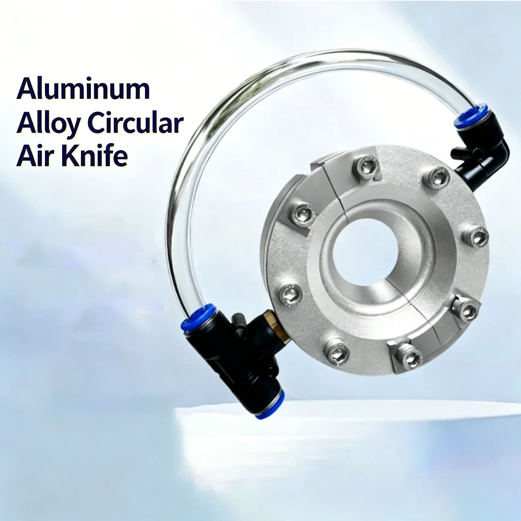 Aluminum Alloy Circular Air Knife Wind Knife Blowing Air Blowing Water Dust Removal Cooling, Industrial Line Pipe Pipe Cleaner