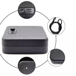 Coffre-fort portable 24x16.5x4.5cm, boîtier métallique pour armes à feu munitions