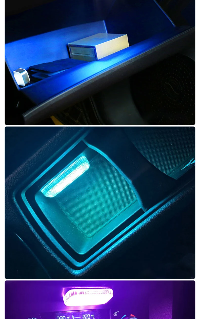 Automotive Innenraum-LED-Beleuchtung ohne Verkabelung, Auto-Leselampe, Berührungssensor, Kofferraum-Fußraum-Atmosphärenbeleuchtung – Detail 10