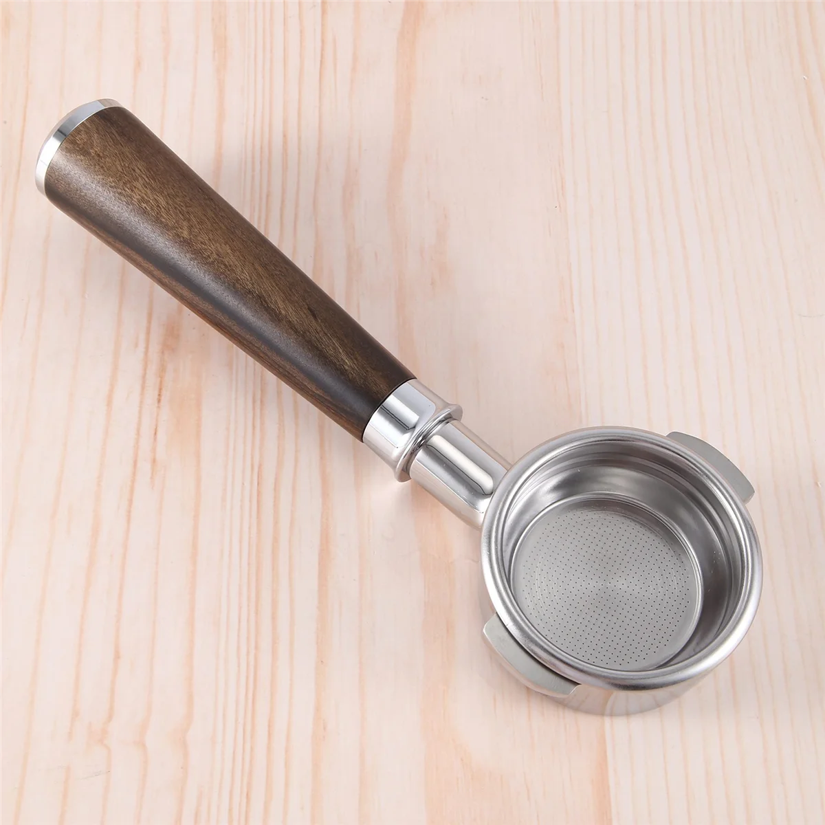 ที่ใส่ตัวกรองเครื่องชงกาแฟสำหรับหูสองชั้นขนาด58มม. E61ก้นลึกแบบด้ามไม้สไตล์ C