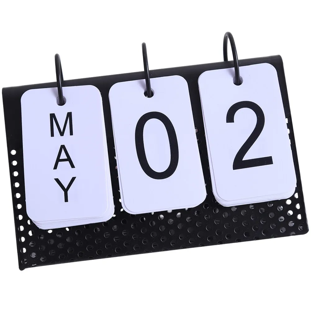 

Металлический настольный календарь на 2023 год с железной рамкой, четкой печатью, жесткий настольный органайзер, украшение для дома и офиса, маленький календарь