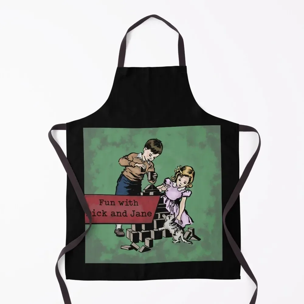 

Fun with Dick and Jane Apron For Man Haircut cook wear kitchen and home Apron