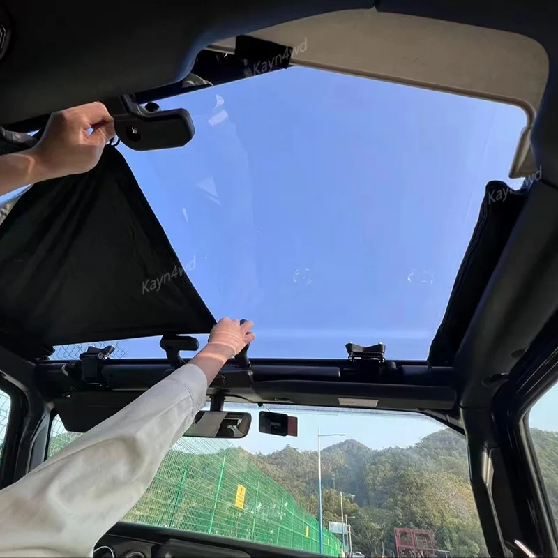 Off Road 4x4 Exterior Aceessories 180° Clear Transparent Sky Roof Panoramic Hardtop For 2018-2025 Jeep Wrangler JL&Gladiator JT