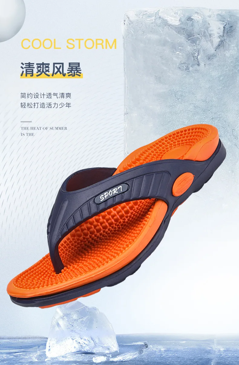 Kontrastfarben, Massage, rutschfeste Flip-Flops, schnelltrocknend und bequem, Strandsandalen, Sommer-Flip-Flops, modische Hausschuhe. – Detail 5