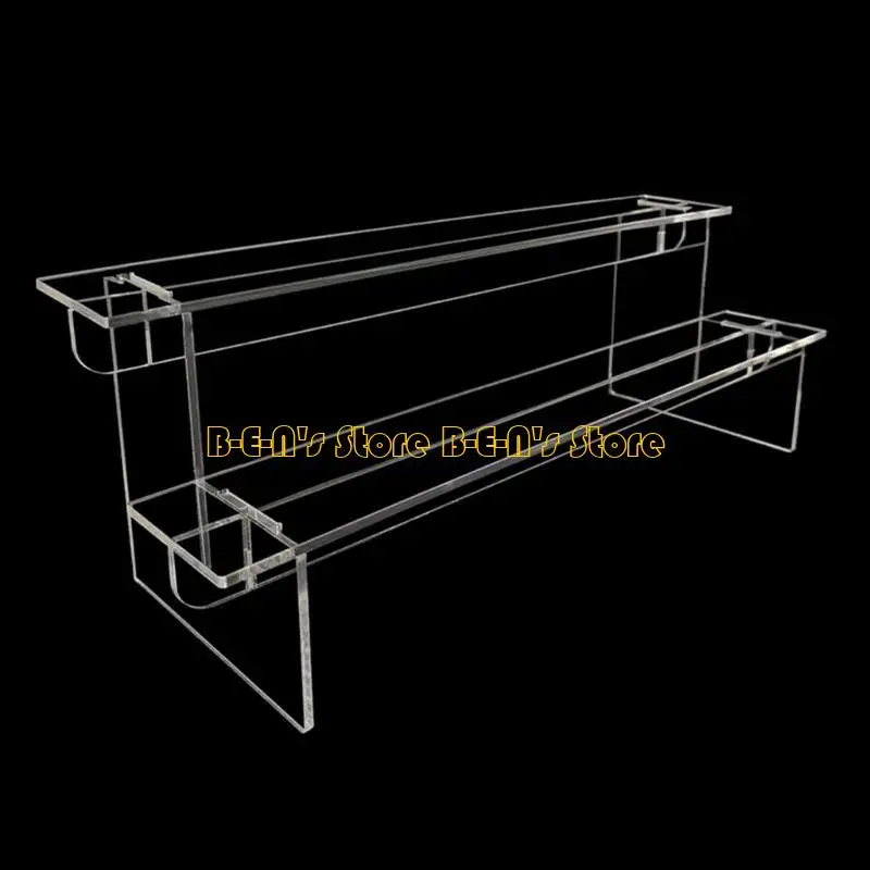 Y1AD Transparent Acrylic Rack Stand Figurines Showcase Display Shelf 1-5 Tiers