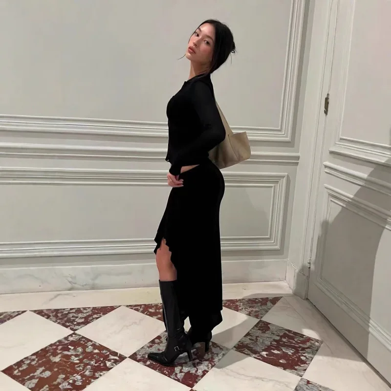 Lioness 2025 nouvelle jupe fendue taille haute pour femmes Sexy, pure et sensuelle, haut de gamme