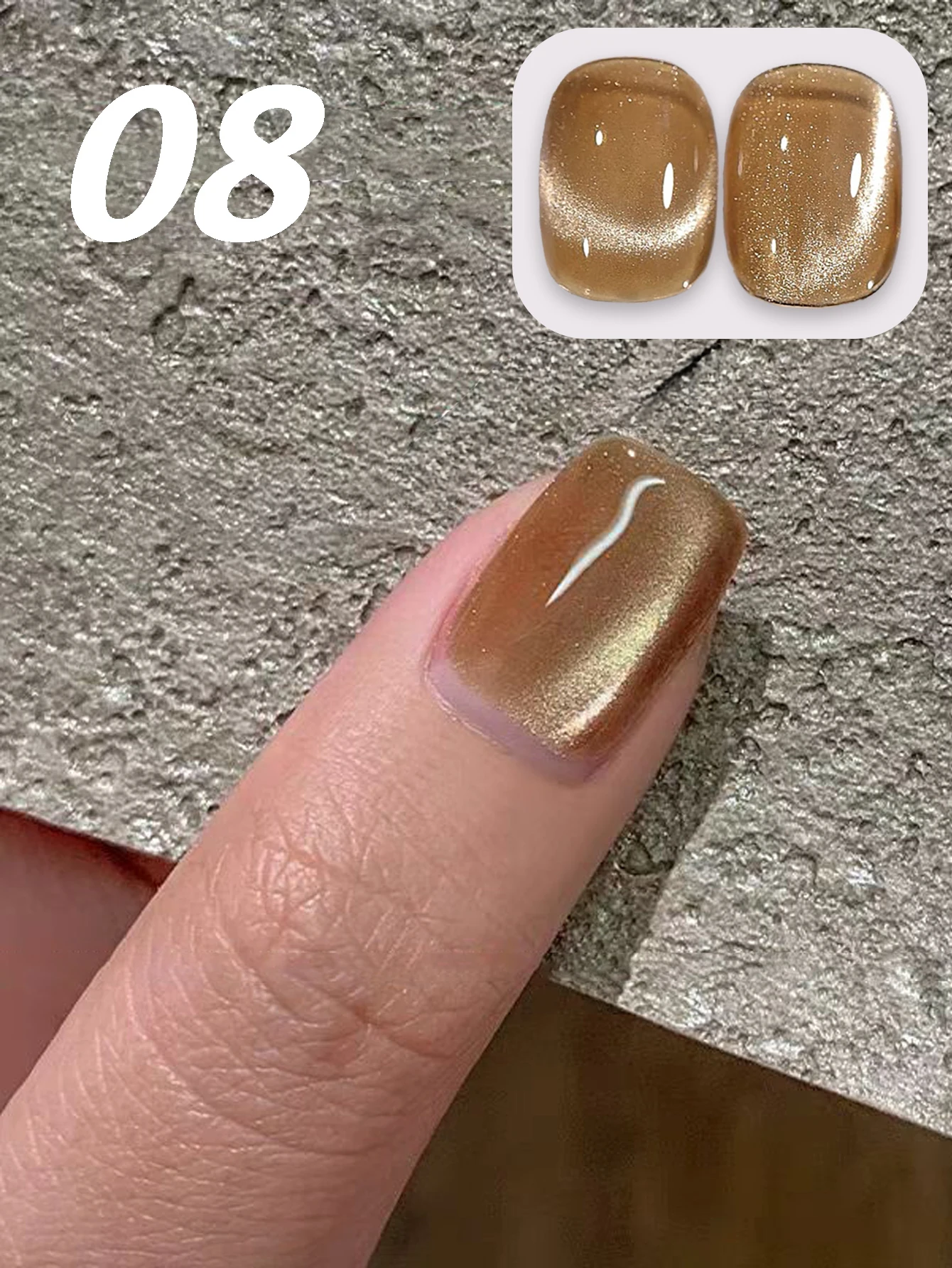 1 قطعة WS الخريف الشتاء العنبر القط العين هلام مسمار البولندية 2025 جديد شعبية تبييض لامعة الزجاج حبة هلام مسمار ملصقات الأظافر لوازم