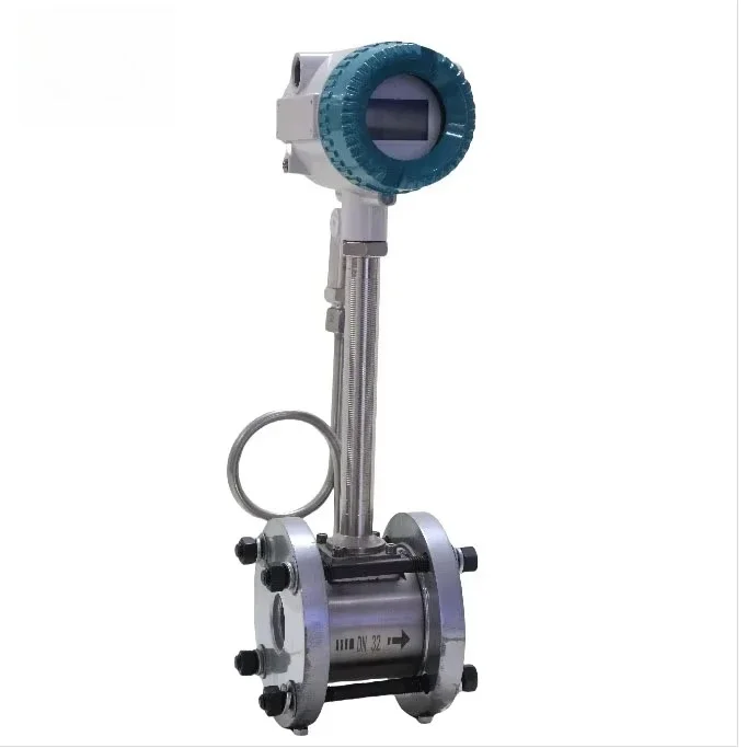 RS485 4-20ma Flowmeter Helium Methane Compressed Air Digital Vortex Steam Gas Flowmeter