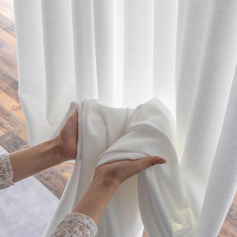 

Curtain gauze white thick window screen finished bedroom partition bay window balcony 2023 new ideas