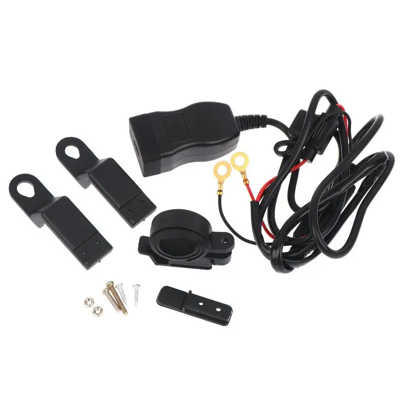 12V-24V QCPD Motorcycle USB Charger Digital Voltage Display Waterproof Fast Charging Adapter With Switch For Motorbike E Bike
