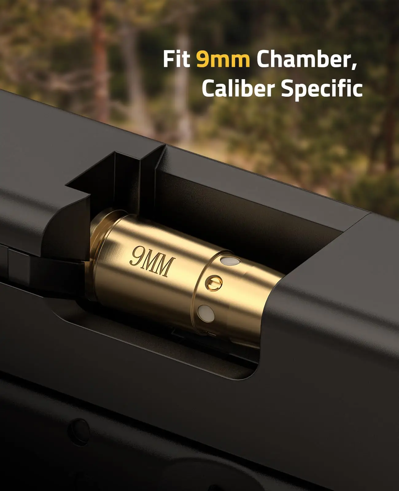 

CVLIFE Bore Sight 9mm Sighting Boresighter with 8 Batteries Sturdy Brass Construction Easy Zeroin