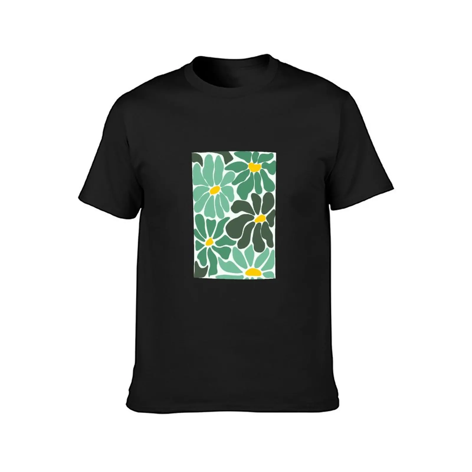 Flower power art work T-Shirt heavyweights Short sleeve tee mens cotton t shirts