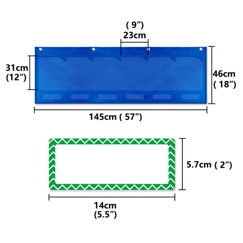 Classroom Wall Storage Pocket Chart for Drawings Pictures Class Demonstrations Homework Storage Pocket Chart