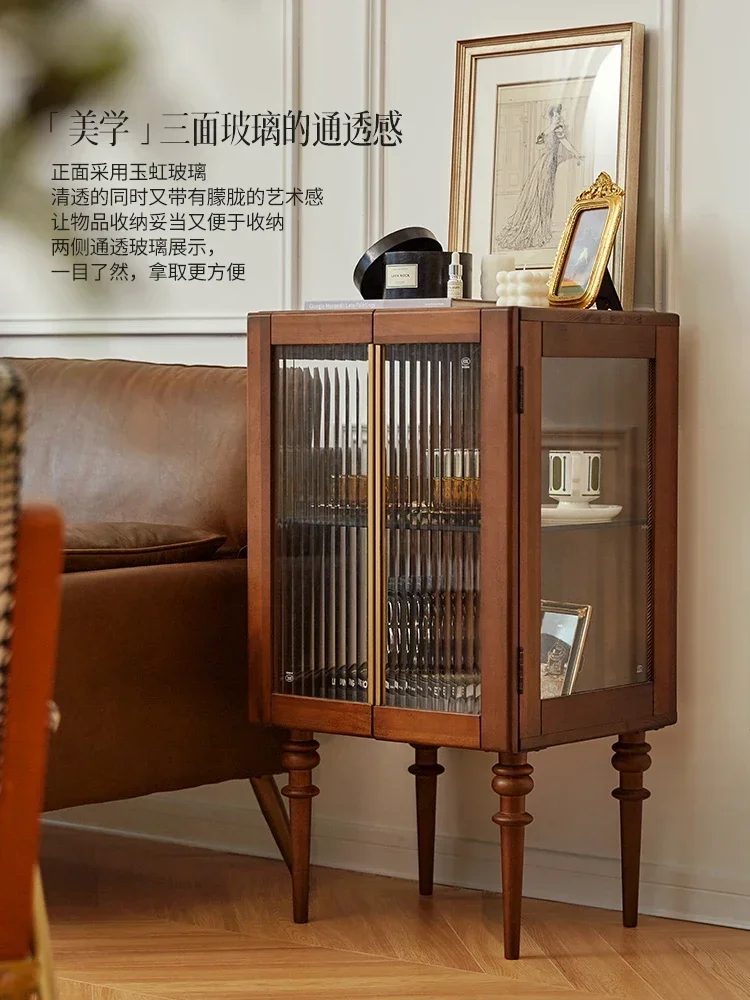 Simple Small Apartment Side Cabinet French Designer Furniture Living Room and Kitchen Locker Chest of Drawers