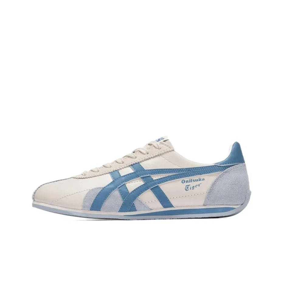 Onitsuka Tiger Runspark Comfortable Cushioning Abrasion Resistant Low top Casual Shoes Unisex Beige Blue 1183B480-250