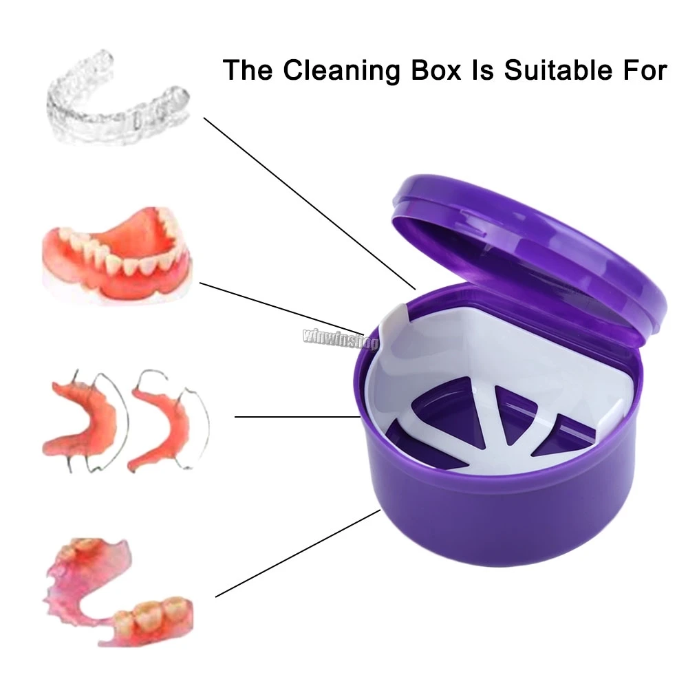 Scatola di immagazzinaggio dentale scatola di pulizia dei denti scatola di cura dei denti di plastica scatola del vassoio dentale fermo ortodontico