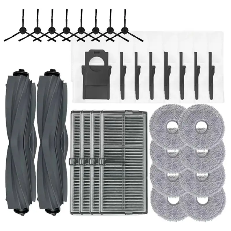 

A20F-Аксессуары для Dreame Bot X30pro Ultra/Plus: основная и боковые щетки, фильтр, мешок для пыли, запасные части для робота-пылесоса