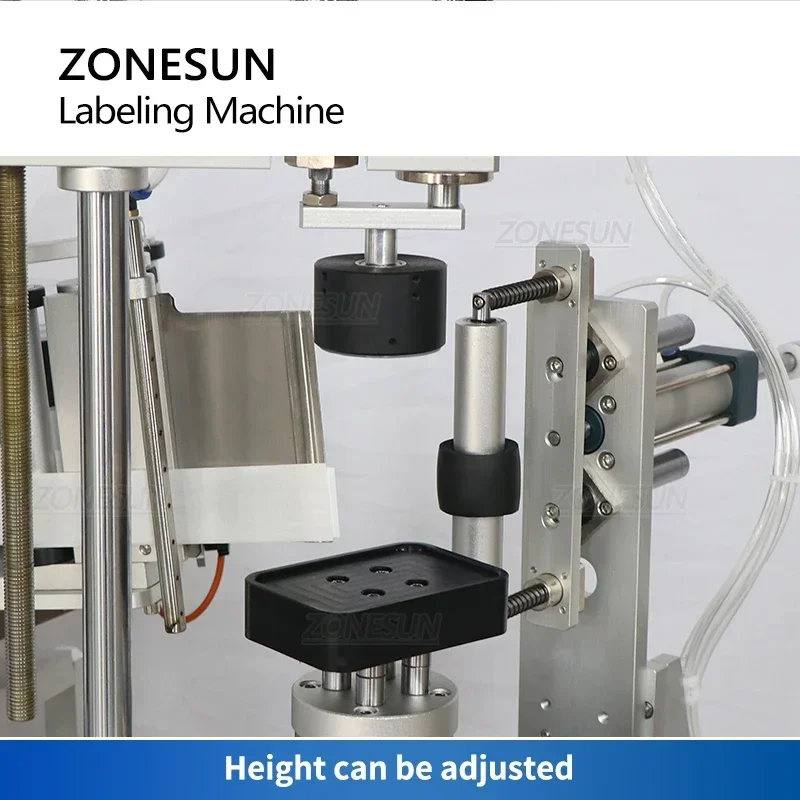 ZONESUN ZS-TB805B Etichettatrice semiautomatica da tavolo Barattolo esagonale cosmetico Bottiglie di plastica rotonde in vetro Vasche quadrate