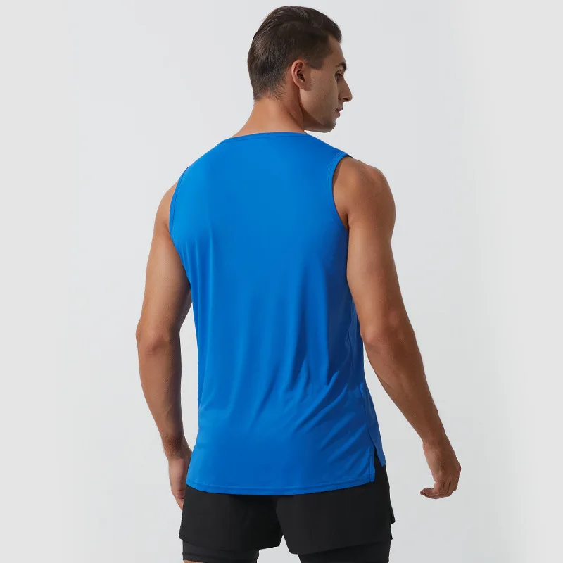 Summer Quick Drying Tank Top for Men's Basketball Training Sleeveless Gym Vest Men Bodybuilding Running Sports Fitness Tank Top