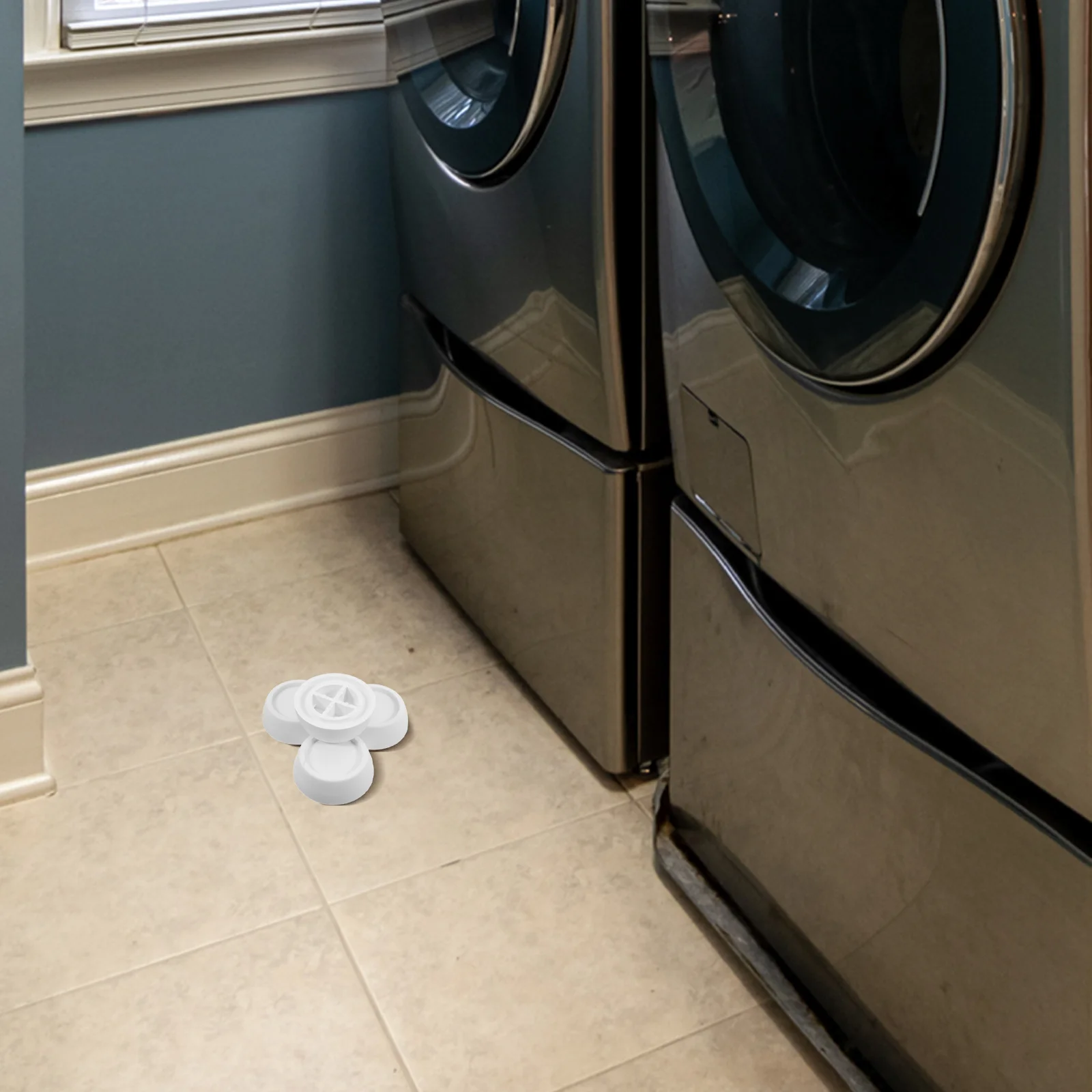 

4Pcs Rubber Anti Slip Furniture Pads Non Vibration Feet Base Stable Support for Washer Dryer Fridge Heavy Appliances