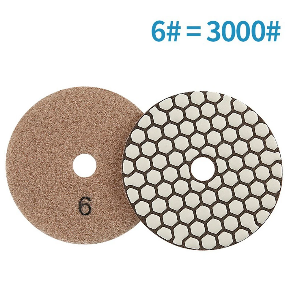 1pc Diamond Dry Polishing Pad 50-3000 Grit Sanding Disc for polishing marble granite glass grinding Flexible Abrasive Tool